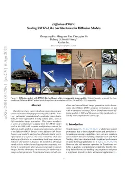 Diffusion-RWKV: Scaling RWKV-Like Architectures for Diffusion Models