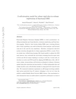 A self-attention model for robust rigid slice-to-volume registration of
  functional MRI