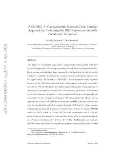 NPB-REC: A Non-parametric Bayesian Deep-learning Approach for
  Undersampled MRI Reconstruction with Uncertainty Estimation