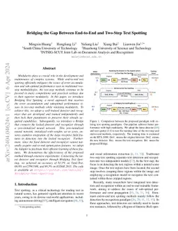 Bridging the Gap Between End-to-End and Two-Step Text Spotting