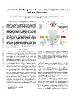 Constrained 6-DoF Grasp Generation on Complex Shapes for Improved
  Dual-Arm Manipulation
