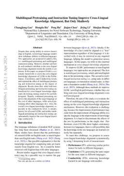 Multilingual Pretraining and Instruction Tuning Improve Cross-Lingual
  Knowledge Alignment, But Only Shallowly