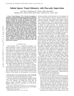 Salient Sparse Visual Odometry With Pose-Only Supervision