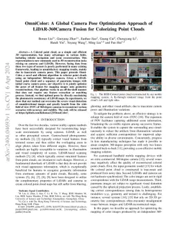 OmniColor: A Global Camera Pose Optimization Approach of LiDAR-360Camera
  Fusion for Colorizing Point Clouds