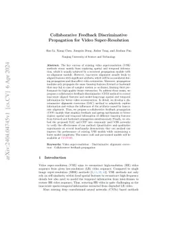 Collaborative Feedback Discriminative Propagation for Video
  Super-Resolution