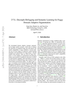 D2SL: Decouple Defogging and Semantic Learning for Foggy Domain-Adaptive
  Segmentation