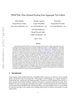 FRACTAL: Fine-Grained Scoring from Aggregate Text Labels