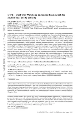 DWE+: Dual-Way Matching Enhanced Framework for Multimodal Entity Linking