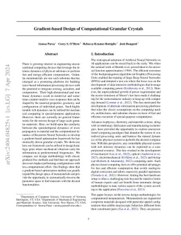Gradient-based Design of Computational Granular Crystals