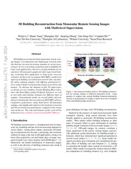 3D Building Reconstruction from Monocular Remote Sensing Images with
  Multi-level Supervisions