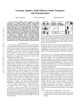 Demonstration-Enhanced Adaptable Multi-Objective Robot Navigation