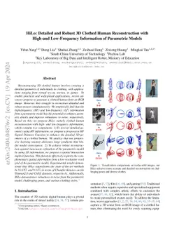 HiLo: Detailed and Robust 3D Clothed Human Reconstruction with High-and
  Low-Frequency Information of Parametric Models