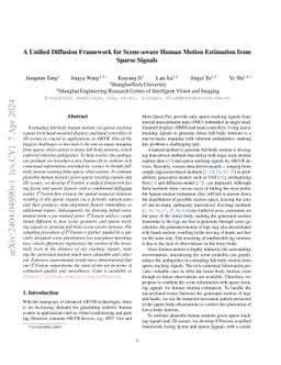 A Unified Diffusion Framework for Scene-aware Human Motion Estimation
  from Sparse Signals
