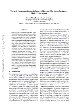 Towards Understanding the Influence of Reward Margin on Preference Model
  Performance