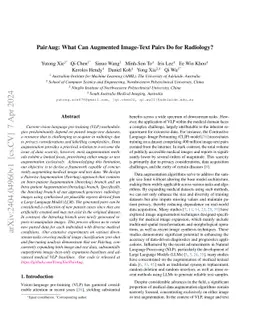 PairAug: What Can Augmented Image-Text Pairs Do for Radiology?