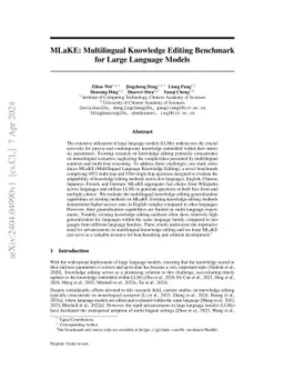 MLaKE: Multilingual Knowledge Editing Benchmark for Large Language Models