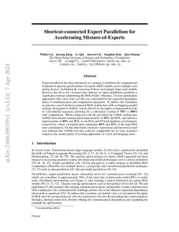 Shortcut-connected Expert Parallelism for Accelerating Mixture-of-Experts