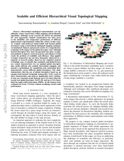 Scalable and Efficient Hierarchical Visual Topological Mapping