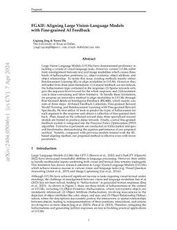 FGAIF: Aligning Large Vision-Language Models with Fine-grained AI Feedback