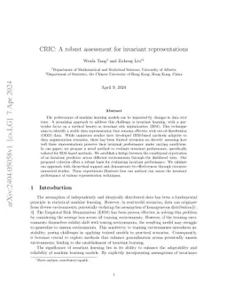 A robust assessment for invariant representations