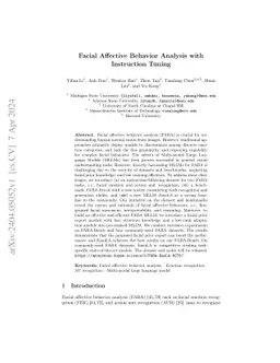 Facial Affective Behavior Analysis with Instruction Tuning