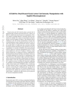 AUEditNet: Dual-Branch Facial Action Unit Intensity Manipulation with
  Implicit Disentanglement