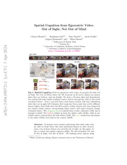Spatial Cognition from Egocentric Video: Out of Sight, Not Out of Mind