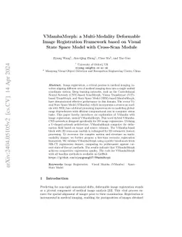 VMambaMorph: a Multi-Modality Deformable Image Registration Framework
  based on Visual State Space Model with Cross-Scan Module