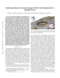 Rendering-Enhanced Automatic Image-to-Point Cloud Registration for
  Roadside Scenes