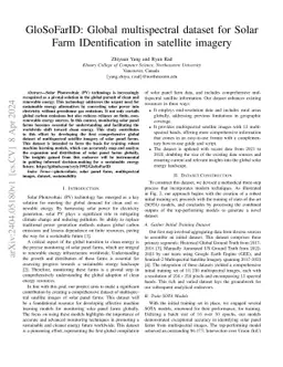 GloSoFarID: Global multispectral dataset for Solar Farm IDentification
  in satellite imagery