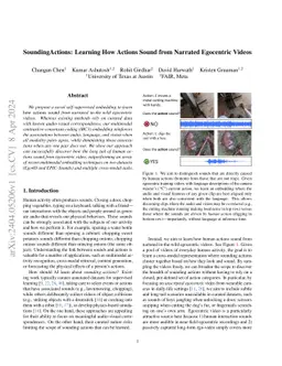 SoundingActions: Learning How Actions Sound from Narrated Egocentric
  Videos