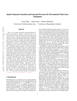 Spatio-Temporal Attention and Gaussian Processes for Personalized Video
  Gaze Estimation