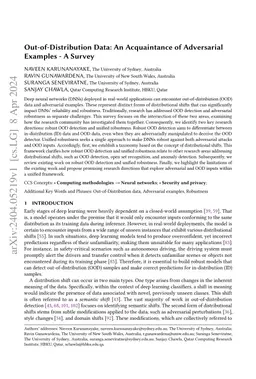 Out-of-Distribution Data: An Acquaintance of Adversarial Examples -- A
  Survey