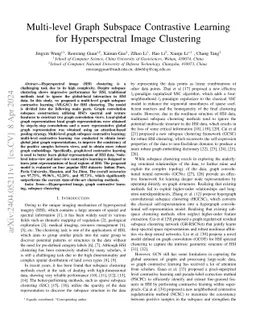 Multi-level Graph Subspace Contrastive Learning for Hyperspectral Image
  Clustering