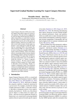 Supervised Gradual Machine Learning for Aspect Category Detection