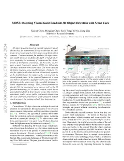 MOSE: Boosting Vision-based Roadside 3D Object Detection with Scene Cues