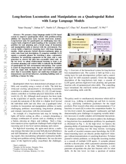 Long-horizon Locomotion and Manipulation on a Quadrupedal Robot with Large Language Models