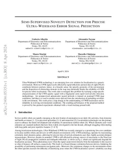 Semi-Supervised Novelty Detection for Precise Ultra-Wideband Error
  Signal Prediction