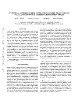 Anatomical Conditioning for Contrastive Unpaired Image-to-Image
  Translation of Optical Coherence Tomography Images