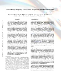 Mind-to-Image: Projecting Visual Mental Imagination of the Brain from
  fMRI