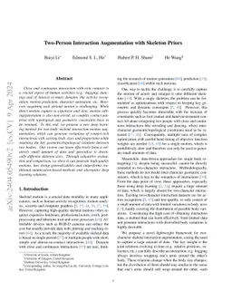 Two-Person Interaction Augmentation with Skeleton Priors