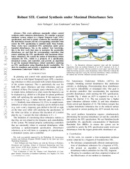 Robust STL Control Synthesis under Maximal Disturbance Sets