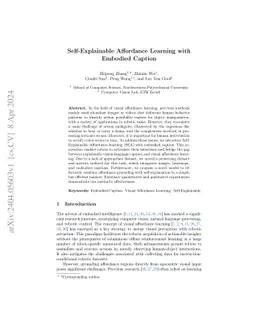 Self-Explainable Affordance Learning with Embodied Caption