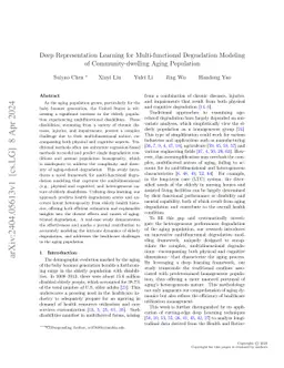 Deep Representation Learning for Multi-functional Degradation Modeling
  of Community-dwelling Aging Population