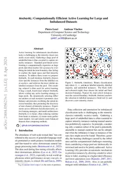 AnchorAL: Computationally Efficient Active Learning for Large and
  Imbalanced Datasets