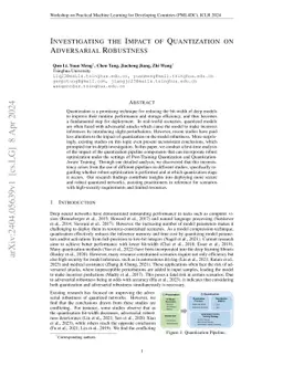 Investigating the Impact of Quantization on Adversarial Robustness