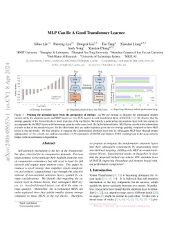 MLP Can Be A Good Transformer Learner