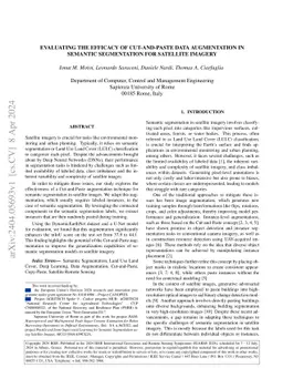 Evaluating the Efficacy of Cut-and-Paste Data Augmentation in Semantic Segmentation for Satellite Imagery