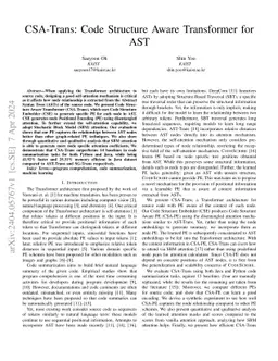 CSA-Trans: Code Structure Aware Transformer for AST