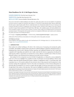 Data Readiness for AI: A 360-Degree Survey